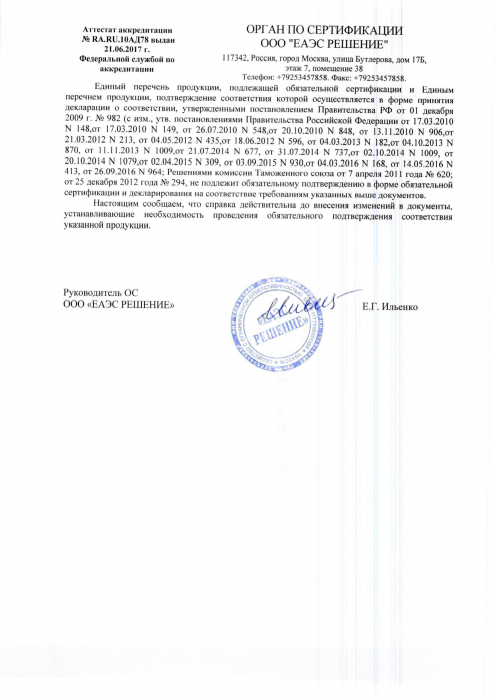 Сертификат профили